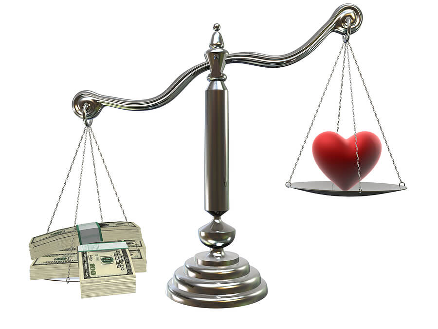 Bigstock Love Or Money Image
